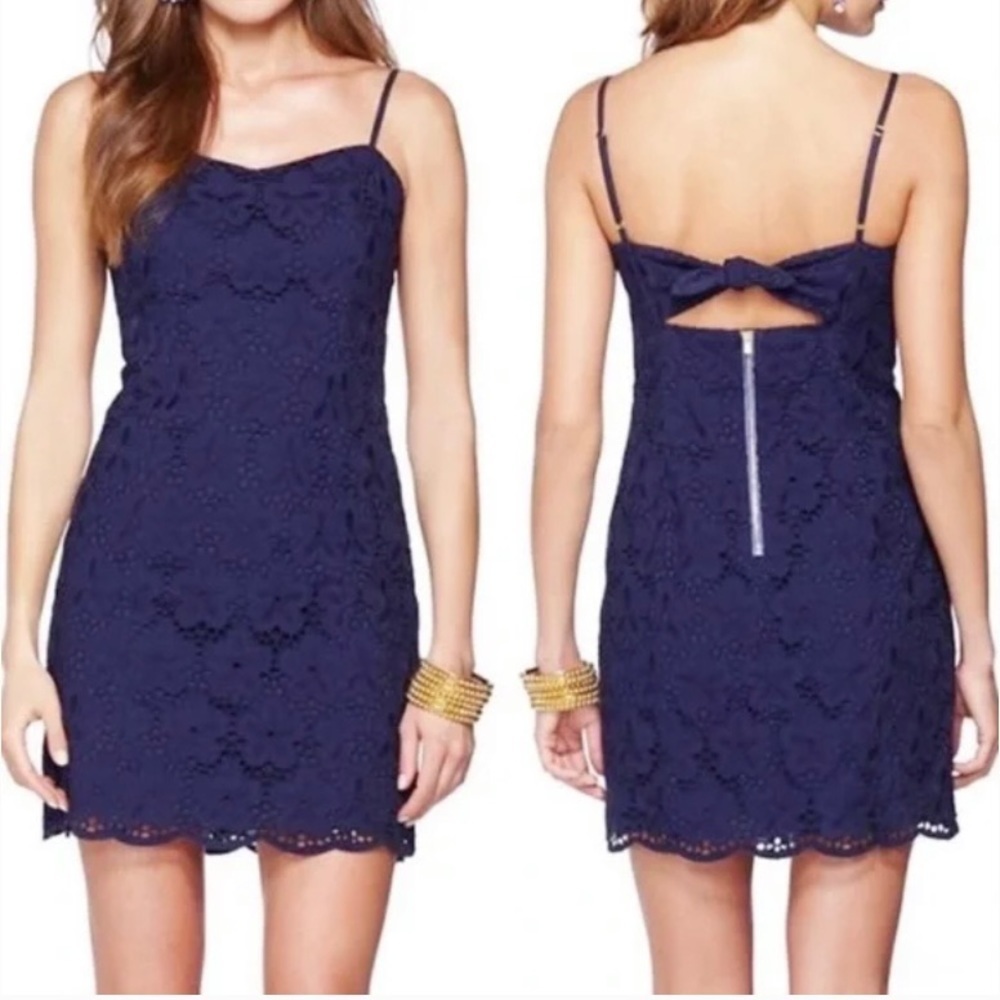Lilly Pulitzer McCallum True Navy Eyelet Dress